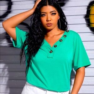 NWT Green T-Shirt Blouse